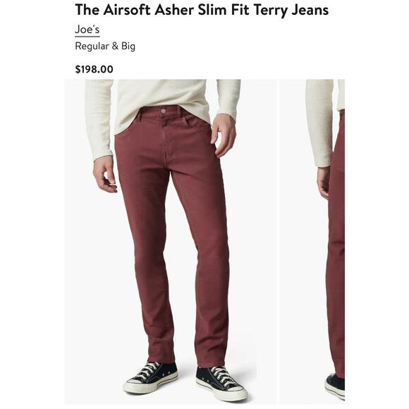 NWT! Joe's Jeans Men's Asher Airsoft Slim-Fit Jeans in Apple Peel - Size 32 x 32 - Picture 15 of 15